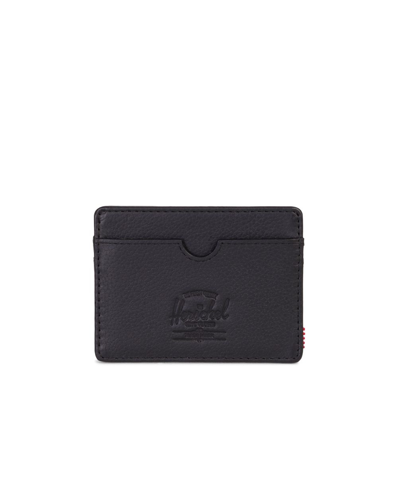 Charlie Wallet - Black Pebbled Leather