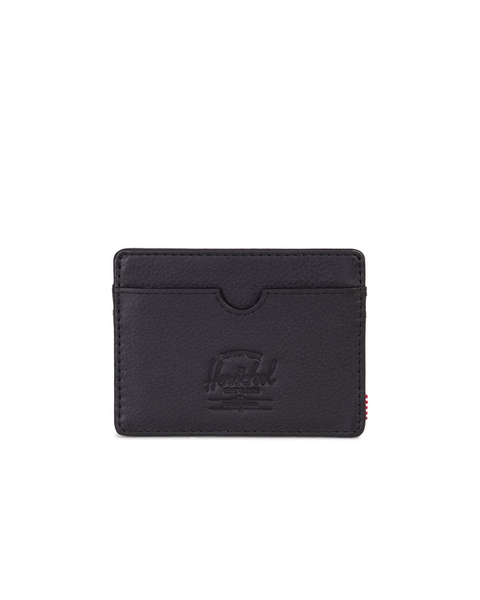 Charlie Wallet - Black Pebbled Leather