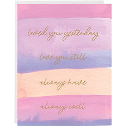 Watercolour stripe LOVE
