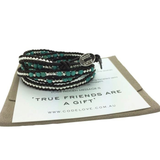 "True friends are a gift" 5 Wrap Bracelet 