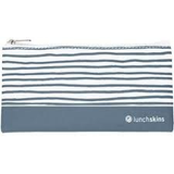 Reusable Zippered Snack Bag Blue Geo