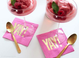 Cocktail Napkins - Yay! (Fuchsia)