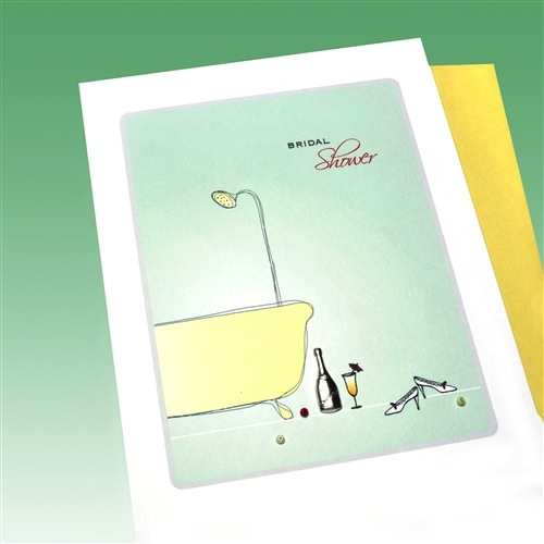 Wedding Card - Bridal Shower - Bathtub