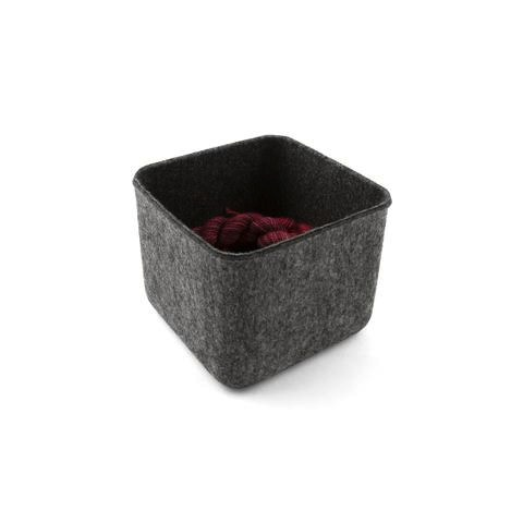 Felt-Like-It Storage Bin - 5x5" - Grey/Charcoal