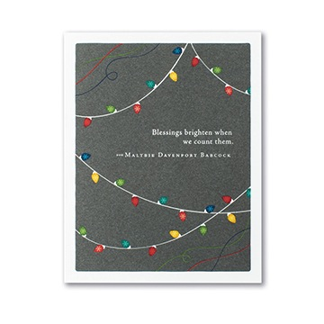 "Blessings Brighten When We Count Them." - Maltbie Davenport Babcock Christmas Card