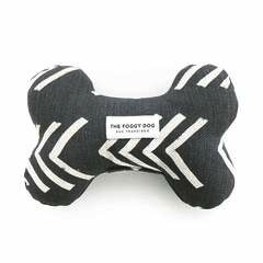 Modern Mud Cloth Black Dog Squeaky Toy