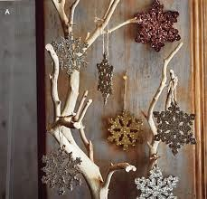 Glitter Snowflake Ornaments - Set of 3