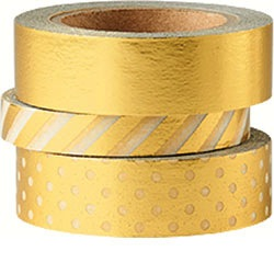 Shiny Metallic Washi Tape - set of 3