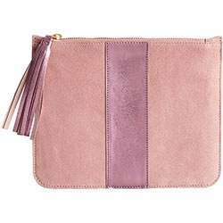 Pink Suede Pouch