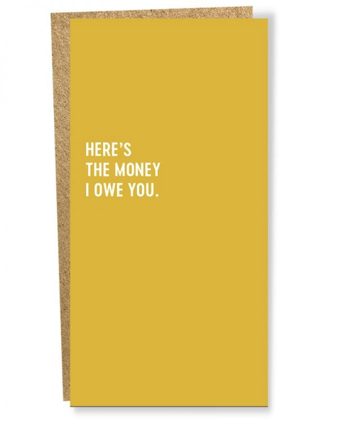 I Owe You cash card
