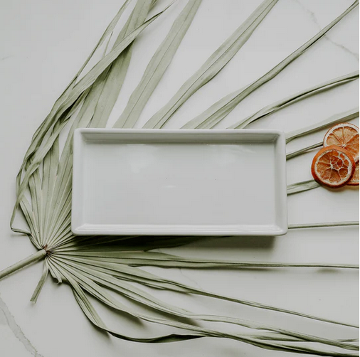 Stoneware Tray - White