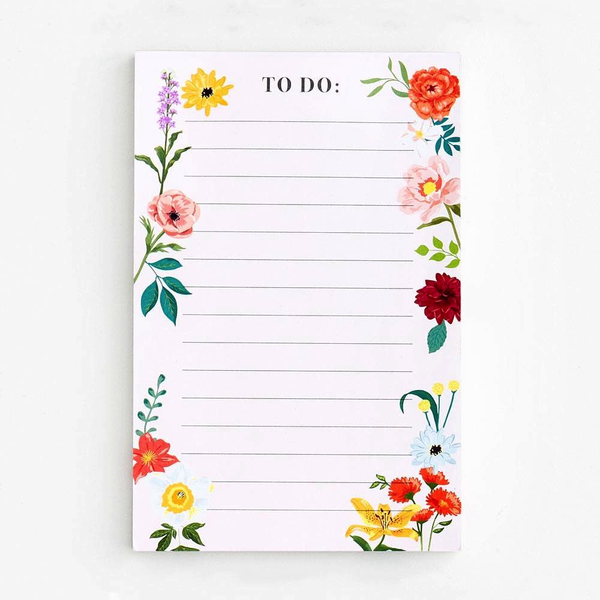 Floral To Do List Pad – Zing Paperie & Design Inc.