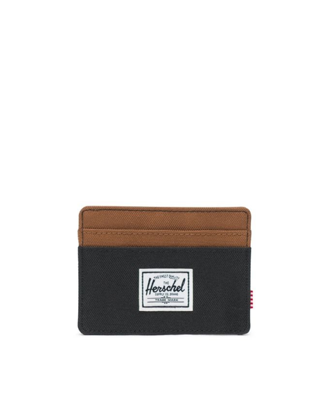 Charlie Wallet - Black/Saddle Brown