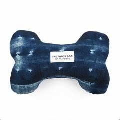 Indigo Mud Cloth Squeaky Toy