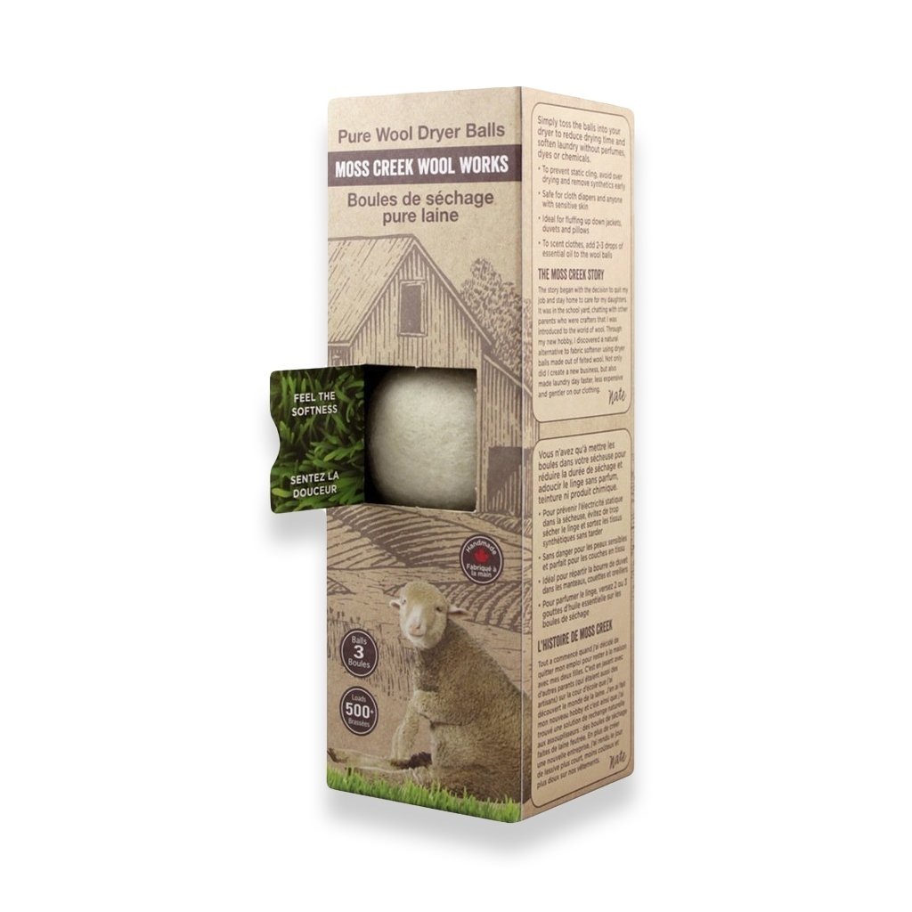 Moss Creek Wool Dryer Balls (Set of 3) - WHITE