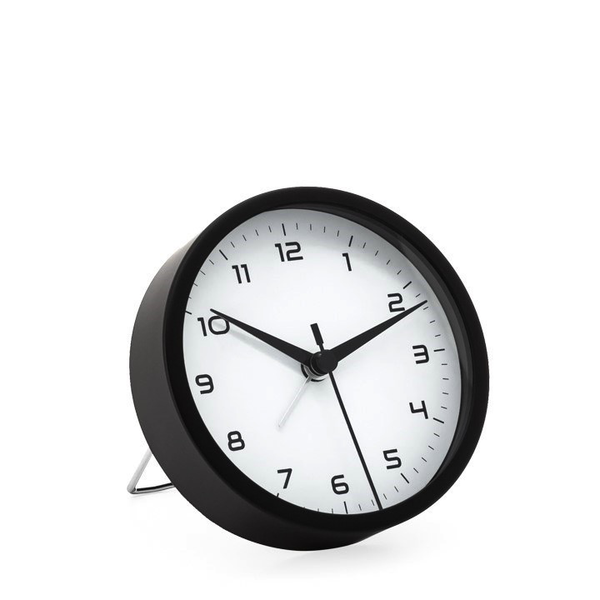 RADIUS DISC 3.5" DIAMETER ALARM CLOCK - BLACK