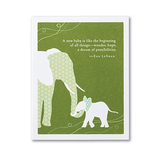 “A new baby is like the beginning of all things—wonder, hope, a dream of possibilities.” - Eda LeShan