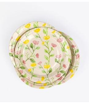 VINEY FLORAL PAPER PLATES
