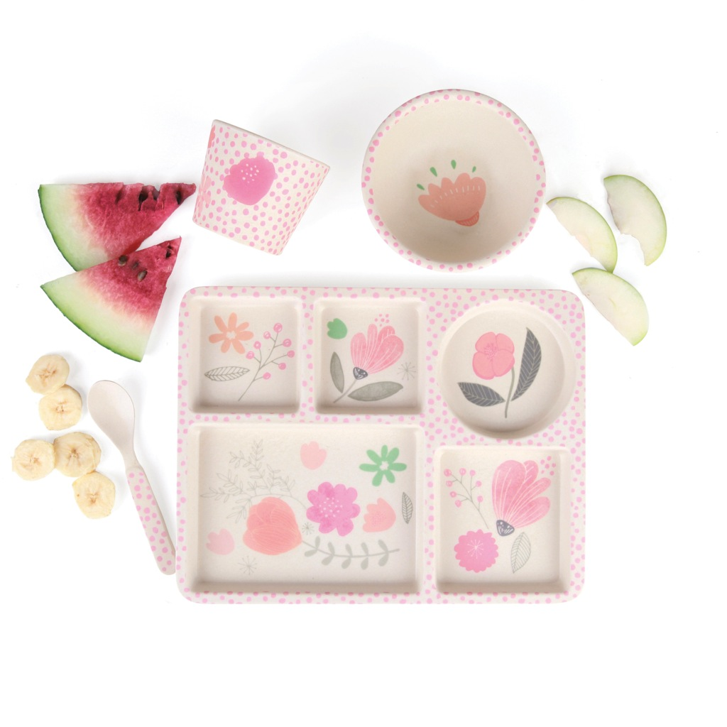 Divided Plate Set - Flower Garden