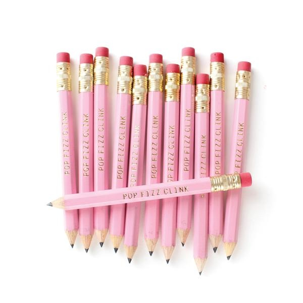 Pop Fizz Clink mini pencils - pink