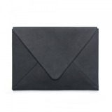 Leather Envelope Portfolio - black