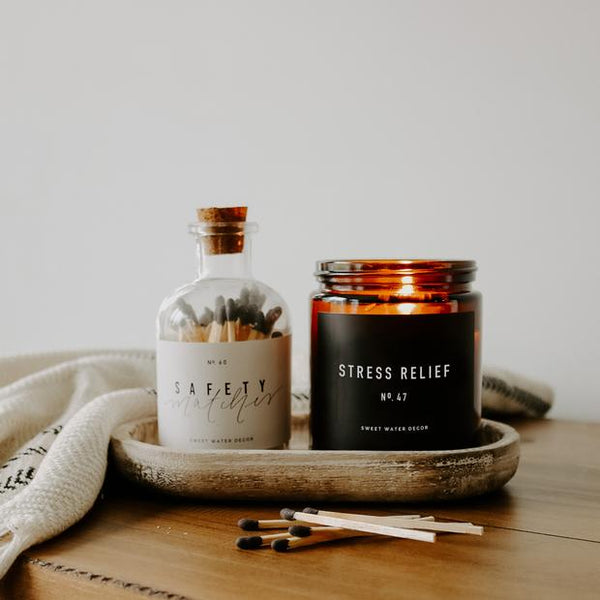 Stress Relief Soy Candle | Amber Jar Candle