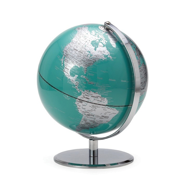 Latitude World Globe - turquoise