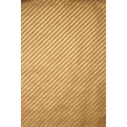 Gold Diagonal Stipes on Paper Bag Continuous Roll Wrap