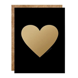Black & Gold Heart Scratch-off Card