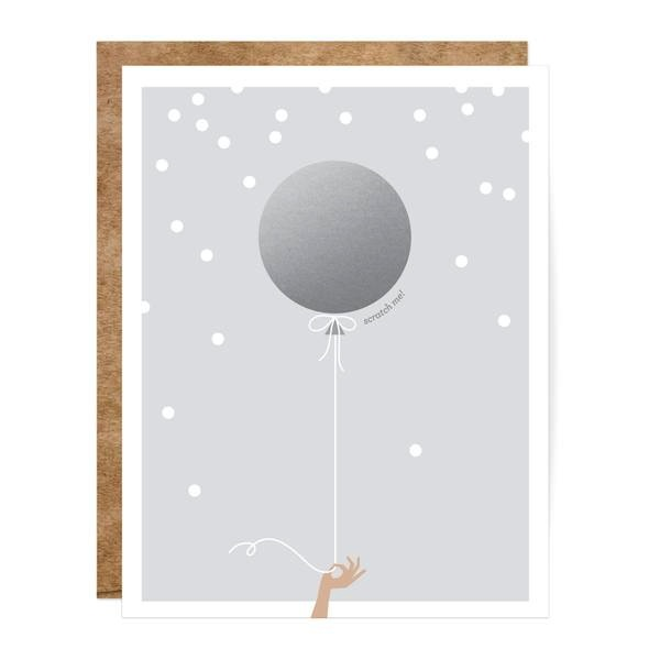 Silver Balloon Scratch-off Card