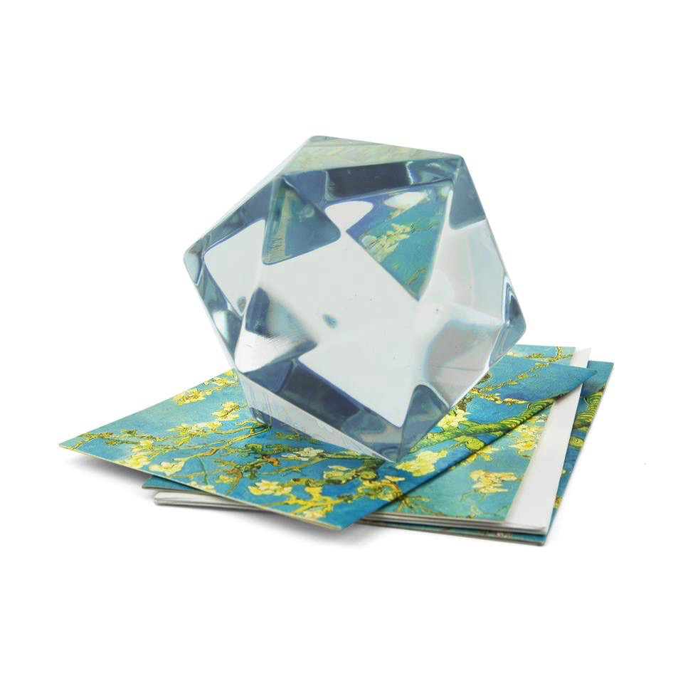 polyHEDRA transparent icosahedra ICE 3"