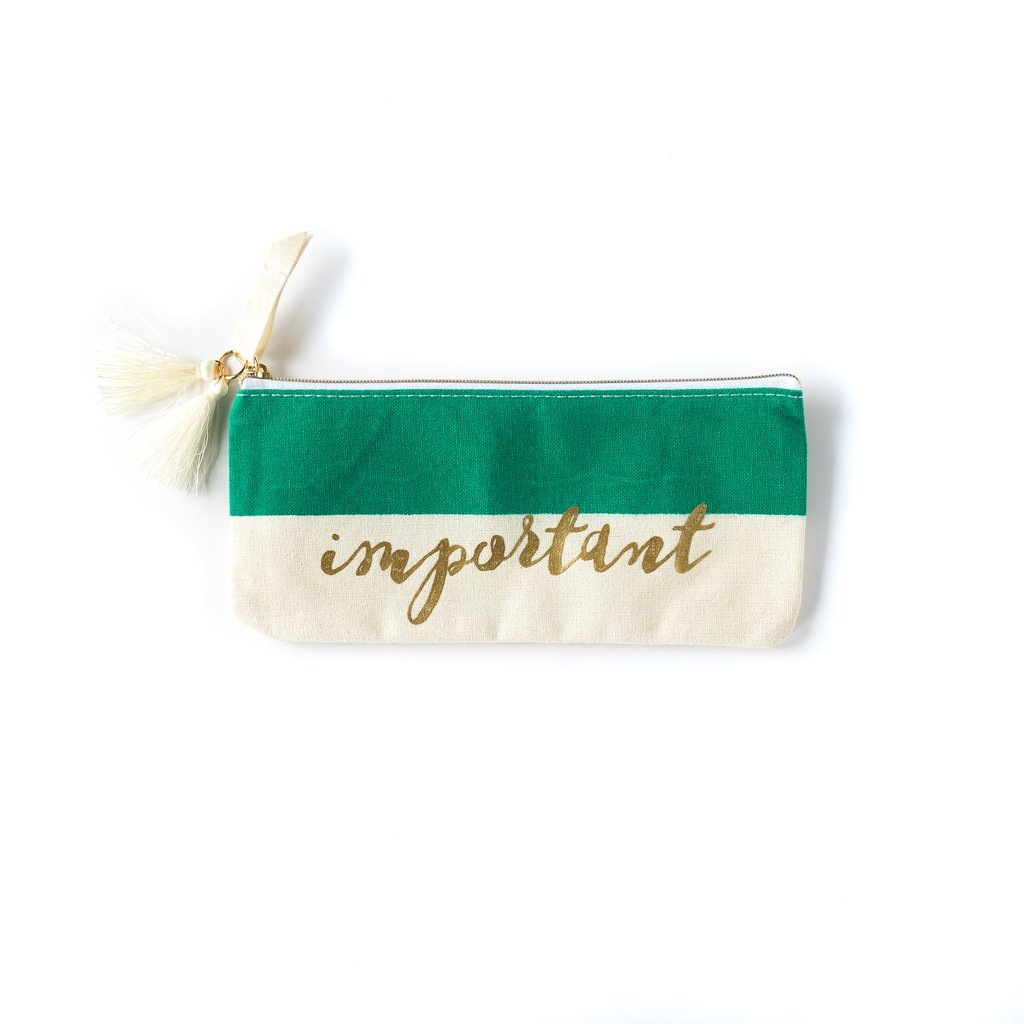 Paper Love Geometric Pouch - Green Important