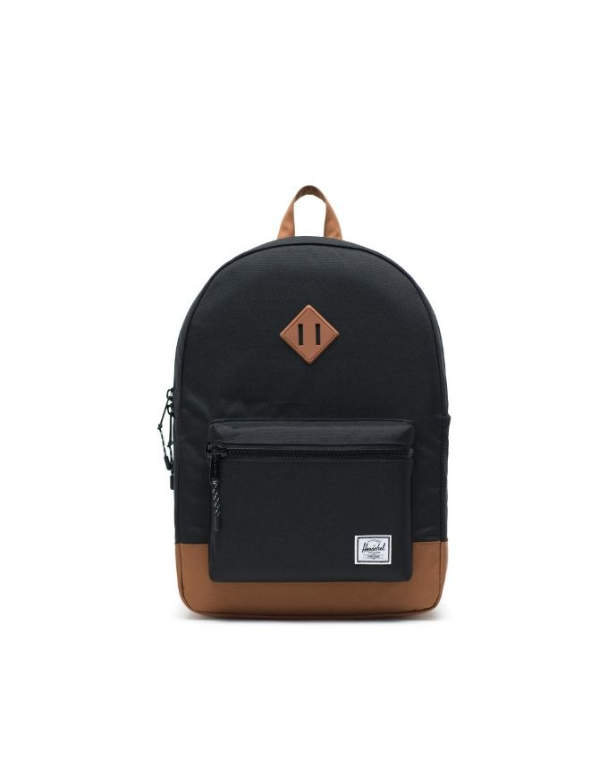 Heritage Backpack | XL Youth - Black/Saddle Brown