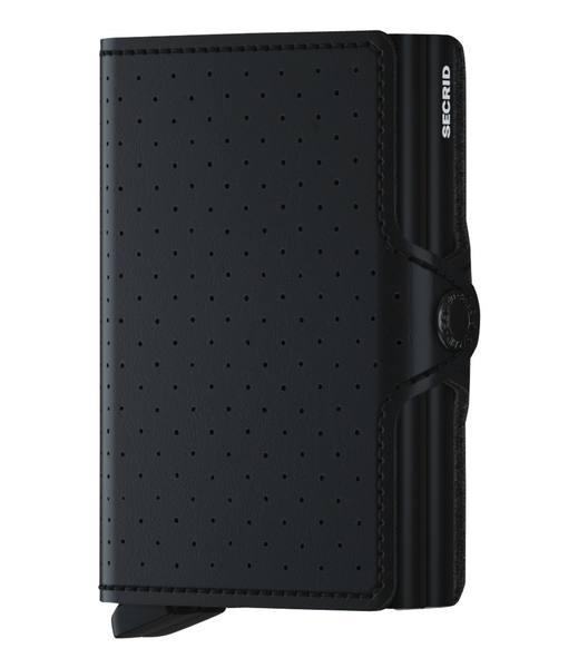 TWIN Wallet - perforated black