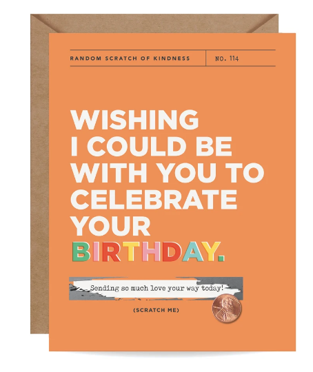 Sending Birthday Love Scratch-off Card