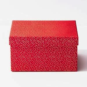 Gold Flurry Dots on Red XL Box