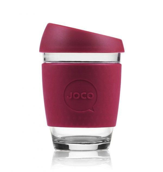 JOCO - Reusable Glass Cup - Ruby Wine 12oz