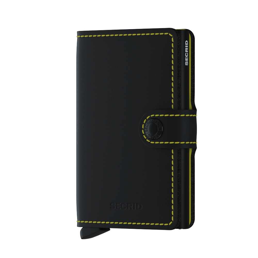 MINI Wallet - matte black & yellow