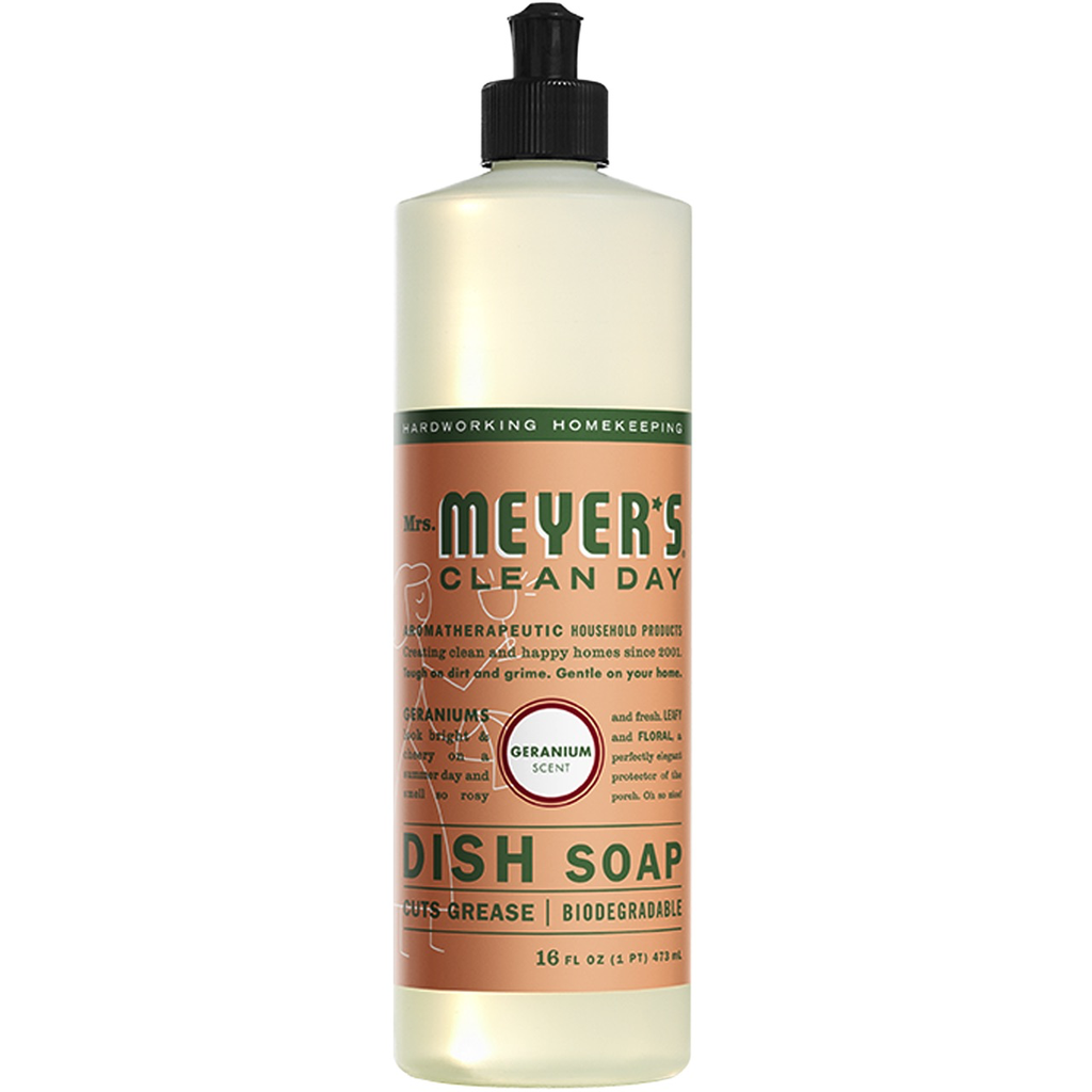 MRS.MEYER'S-DISH SOAP -GERANIUM 473ML