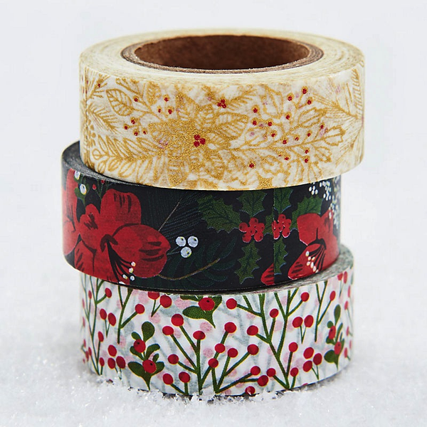 ROLLOVER TO ZOOMVIEW LARGER
Holiday Floral Washi Tape