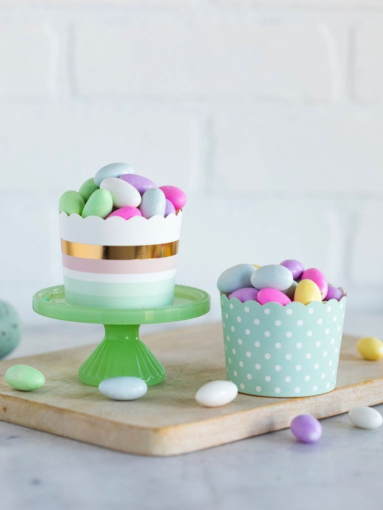 Light Pastel Foiled Baking Cups
