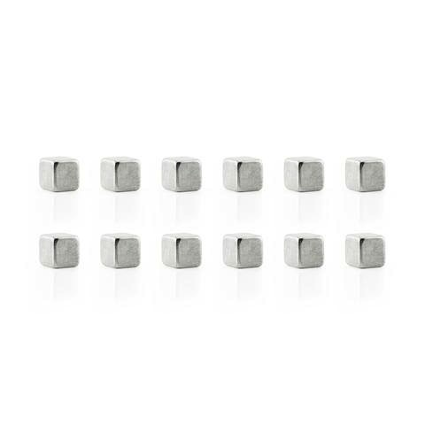 Cube Mighties Magnets - Silver 12 Pack