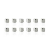 Cube Mighties Magnets - Silver 12 Pack