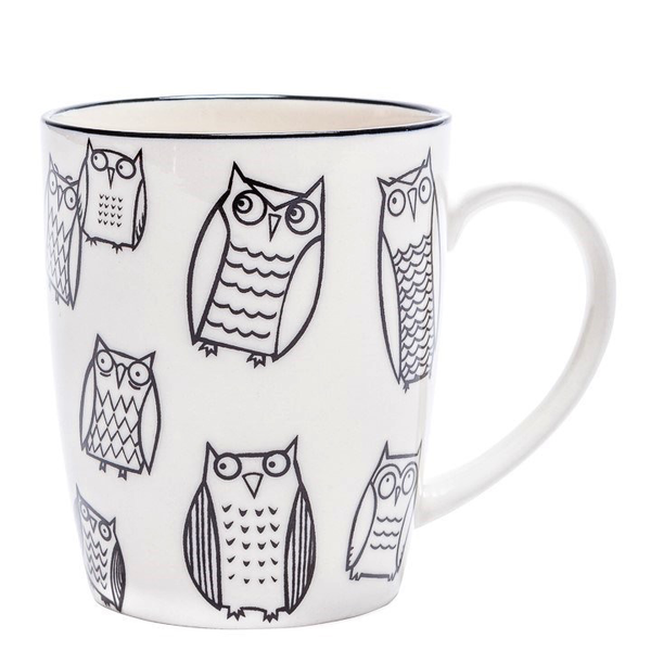 Kiri Porcelain Mug - Owl Outline