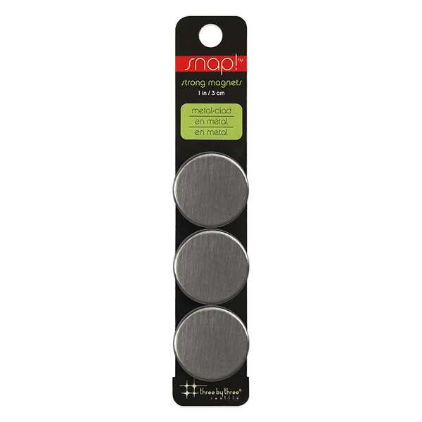 Snap! Strong Magnets - Stainless 1.25"