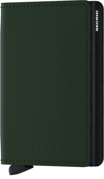 SLIM Wallet - matte green black