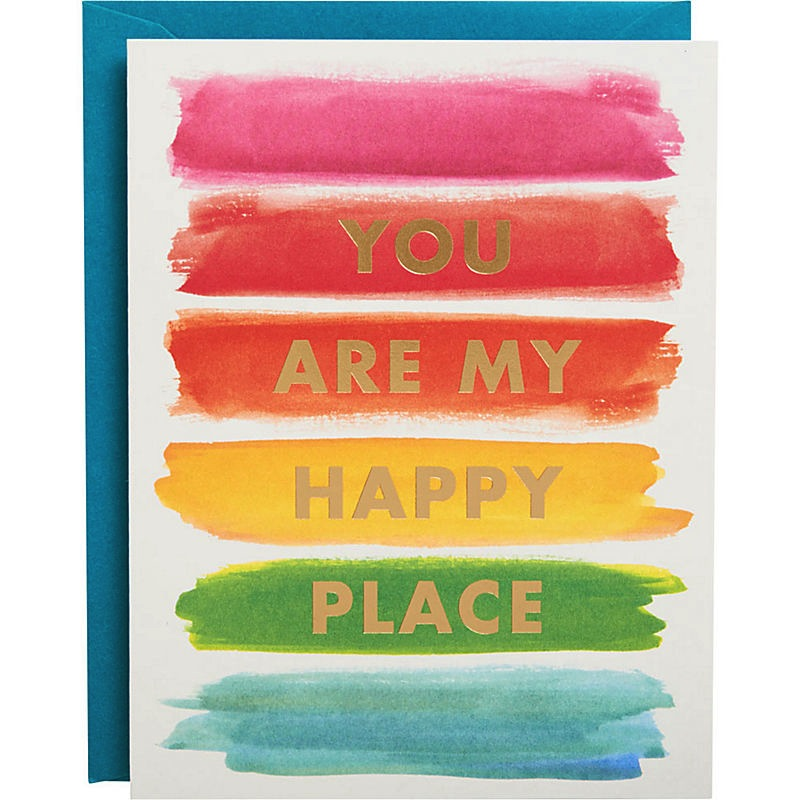 Rainbow "You are my happy place" Foil Card