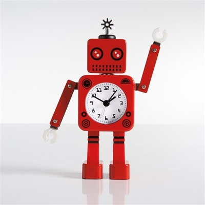Robot Alarm Clock - red