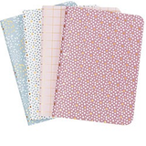Multicolour Mauve Mini Journals - Set of 4