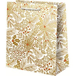 Gold Flowers Red Berries Foil - Large Bag